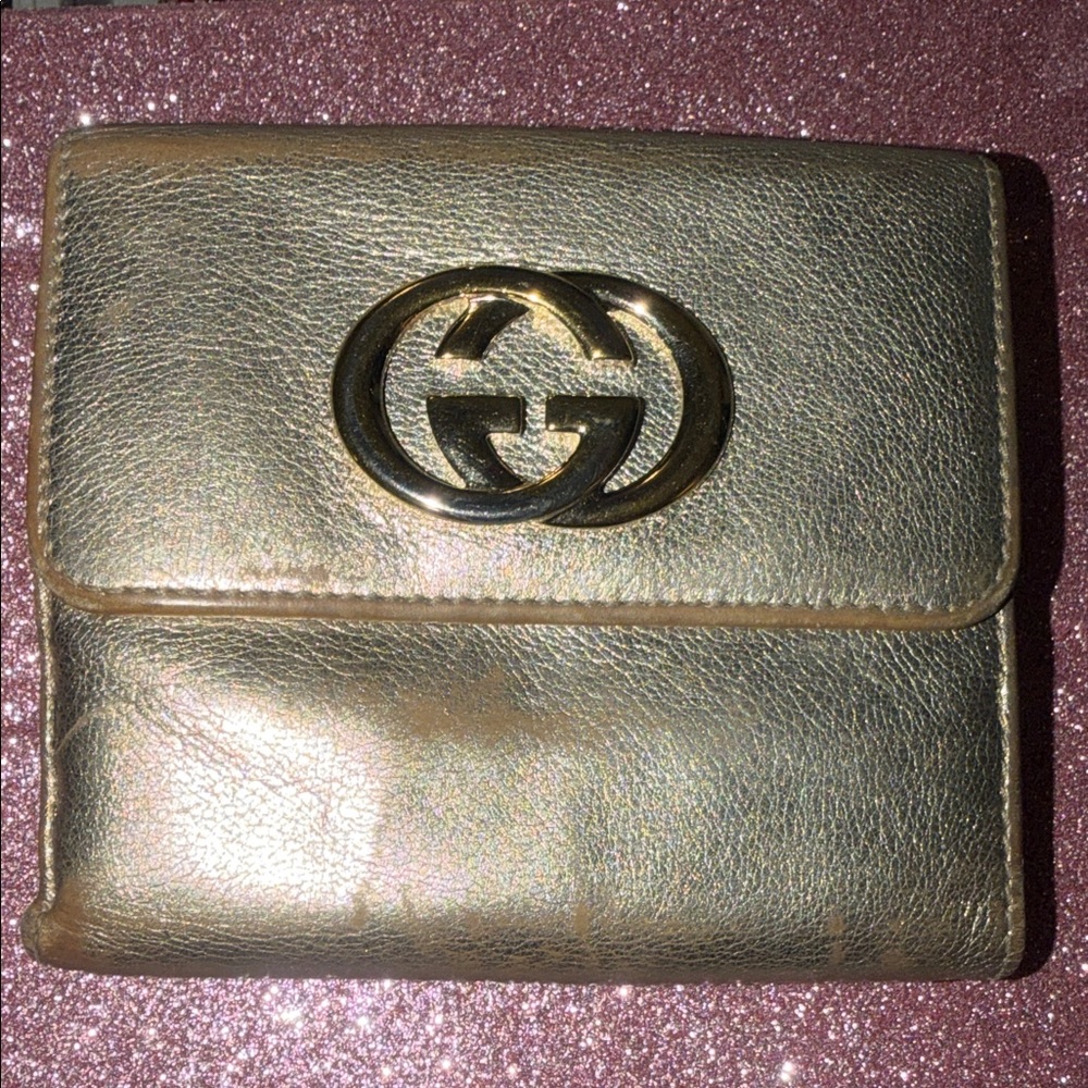 Gucci Gold Leather Wallet